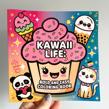 Kawaii Life Bold and Easy Colouring Book Unbranded